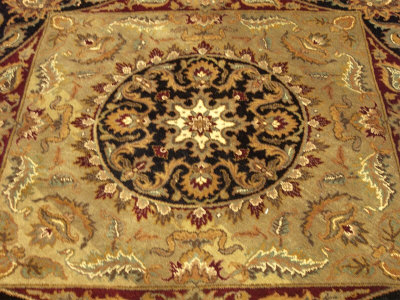 8X8 Beautiful Handmade Fine Quality Wool Round Agra Rug  